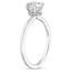 18K White Gold Secret Halo Six-Prong Diamond Ring, smallside view
