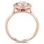 Rose Cut Vintage Halo Diamond Ring, smallside view