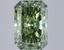 3.77 Ct. Fancy Vivid  Green Radiant Lab Grown Diamond