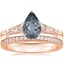 14K Rose Gold Valentina Diamond Ring with Starlight Diamond Ring (1/8 ct. tw.)
