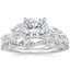 Platinum Secret Garden Diamond Ring (1/2 ct. tw.) with Luxe Winding Willow Diamond Ring (1/4 ct. tw.)