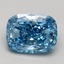 1.57 Ct. Fancy Vivid Blue Cushion Lab Grown Diamond