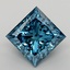 2.10 Ct. Fancy Vivid  Blue Princess Lab Grown Diamond