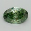 0.91 Ct. Fancy Vivid Green Oval Lab Grown Diamond