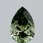 0.90 Ct. Fancy Vivid Green Pear Lab Grown Diamond