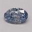 0.54 Ct. Fancy Vivid Blue Oval Lab Grown Diamond