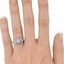 The Contessa Ring, smallzoomed in top view on a hand
