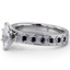 Celtic Ring with Black Diamond Accents, smallside view