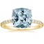 18K Yellow Gold Petite Shared Prong Three-Quarter Coverage Diamond Ring (1/3 ct. tw.), smalltop view