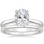 Platinum Dawn Diamond Ring with Petite Comfort Fit Wedding Ring