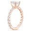 14K Rose Gold Marseille Three-Quarter Coverage Diamond Ring, smallside view
