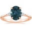 14K Rose Gold Aria Three Stone Diamond Ring (1/10 ct. tw.), smalltop view