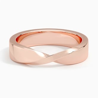 Mobius 5mm Wedding Ring in 14K Rose Gold