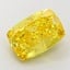 8.04 Ct. Fancy Vivid Yellow Cushion Lab Grown Diamond