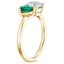 18K Yellow Gold Viridian Toi et Moi Diamond Ring, smallside view