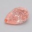1.11 Ct. Fancy Vivid  Pink Pear Lab Grown Diamond