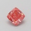 0.59 Ct. Fancy Vivid Pink Cushion Lab Grown Diamond