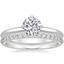 18K White Gold North Star Ring with Petite Shared Prong Diamond Ring (1/4 ct. tw.)