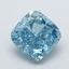 2.83 Ct. Fancy Vivid  Blue Cushion Lab Grown Diamond