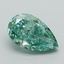 1.41 Ct. Fancy Vivid Green Pear Lab Grown Diamond