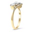 The Darice Ring, smalltop view on a hand