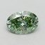 0.63 Ct. Fancy Vivid Green Oval Lab Grown Diamond