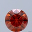 3.22 Ct. Fancy Deep  Orange Round Lab Grown Diamond