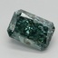 1.61 Ct. Fancy Vivid Bluish Green Radiant Lab Grown Diamond