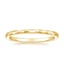 18K Yellow Gold Matte Hammered Petite Comfort Fit Wedding Ring, smalltop view