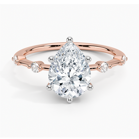 14K Rose Gold Mixed Metal Aimee Diamond Ring