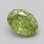 1.05 Ct. Fancy Vivid  Green Oval Lab Grown Diamond