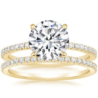 18K Yellow Gold Luxe Viviana Diamond Bridal Set (1/2 ct. tw.)