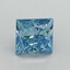 1.06 Ct. Fancy Vivid Malibu Blue Princess Lab Grown Diamond