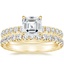 18K Yellow Gold Petite Olympia Diamond Ring with Premier Luxe Sienna Diamond Ring (5/8 ct. tw.)