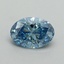 0.84 Ct. Fancy Vivid Blue Oval Lab Grown Diamond