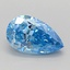0.93 Ct. Fancy Vivid Blue Pear Lab Grown Diamond