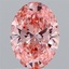 2.09 Ct. Fancy Vivid Pink Oval Lab Grown Diamond