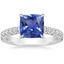 18K White Gold Sienna Half Coverage Diamond Ring, smalltop view