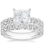 18KW Moissanite Ellora Diamond Bridal Set, smalltop view