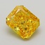 1.36 Ct. Fancy Vivid Yellow Radiant Lab Grown Diamond