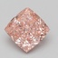 4.06 Ct. Fancy Vivid Pink Cushion Lab Grown Diamond