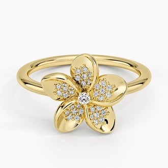 Plumeria Lab Diamond Ring