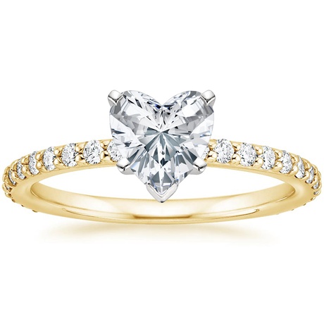 18K Yellow Gold Luxe Petite Shared Prong Diamond Bridal Set (3/4 ct. tw.)