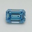 1.07 Ct. Fancy Vivid Malibu Blue Emerald Lab Grown Diamond
