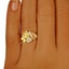 The Bloomer Ring, smalltop view on a hand