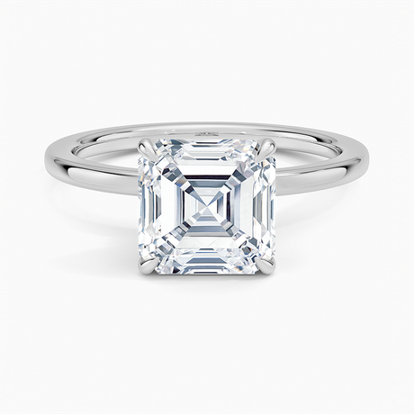 18K White Gold Secret Halo 1.5mm Diamond Ring