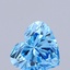 0.97 Ct. Fancy Vivid  Blue Heart Lab Grown Diamond
