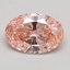 1.21 Ct. Fancy Intense Pink Oval Lab Grown Diamond