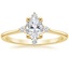 18K Yellow Gold Luminesce Diamond Ring, smalltop view