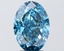 3.71 Ct. Fancy Vivid Blue Blue Oval Lab Grown Diamond